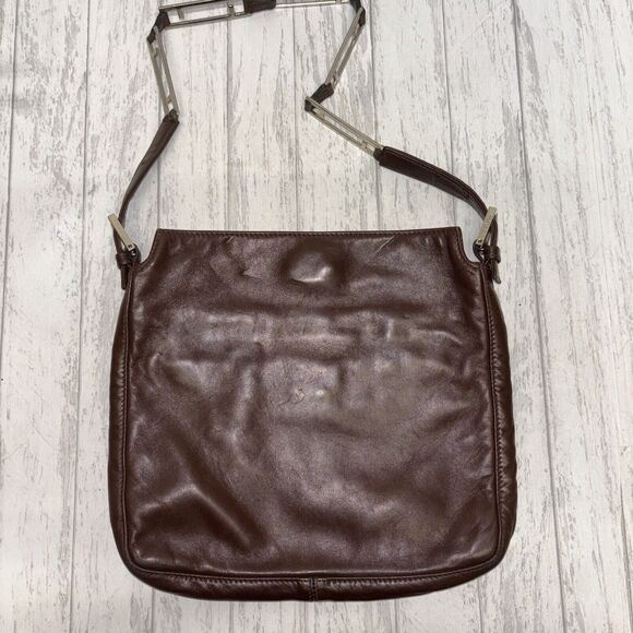 Womens Soft Brown Leather Fendi Shoulder Bag - Picture 2 of 9